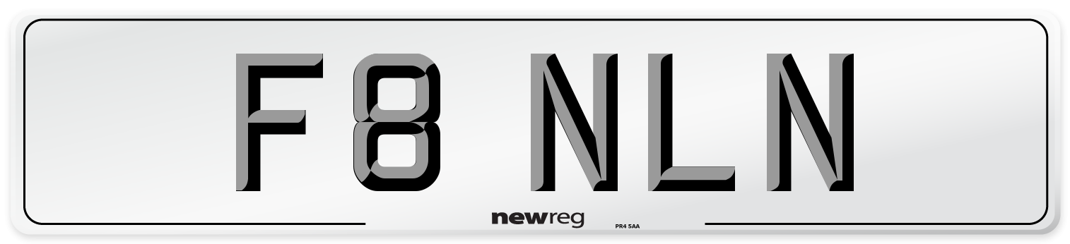 F8 NLN Number Plate from New Reg